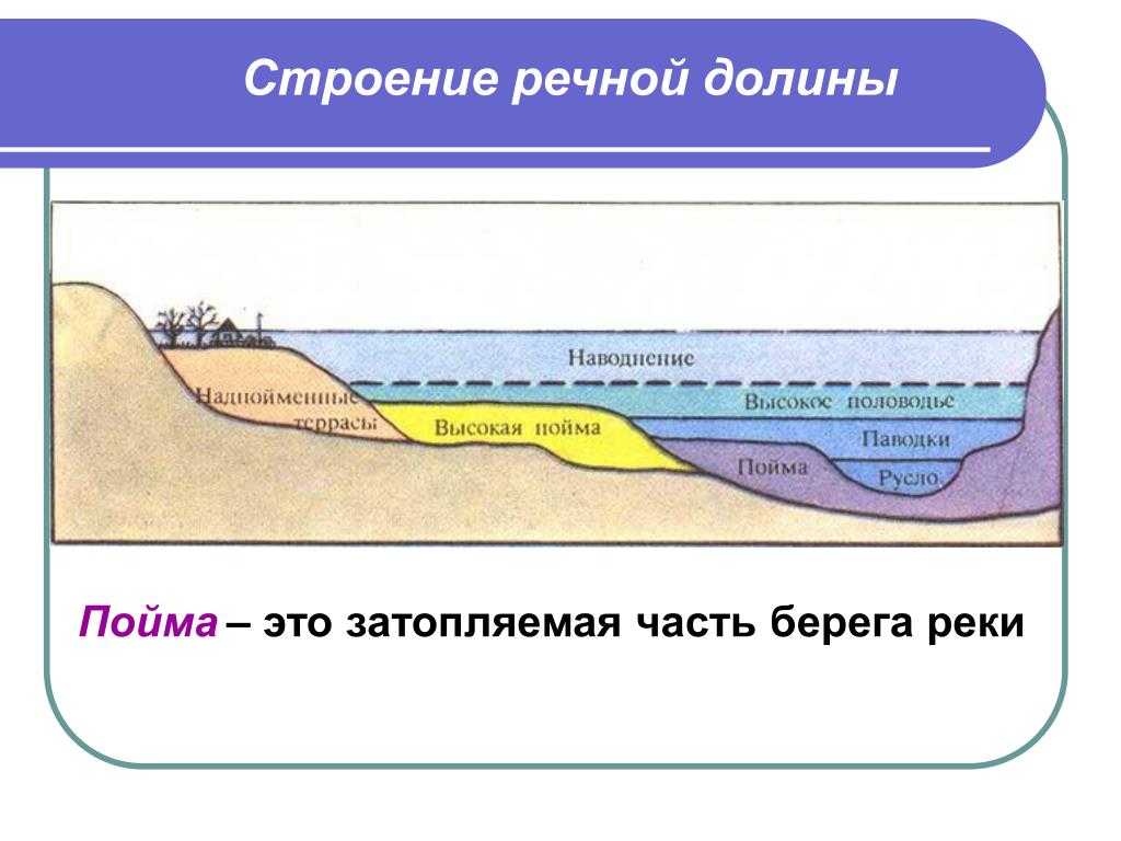 Схема речной долины 6 класс география