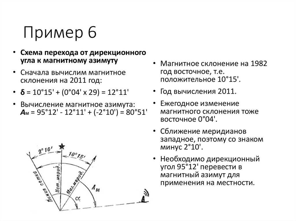 Определение азимутов, дирекционных углов и магнитных склонений Работа с топографическими картами включает в себя знание вычислений дирекционного угла,