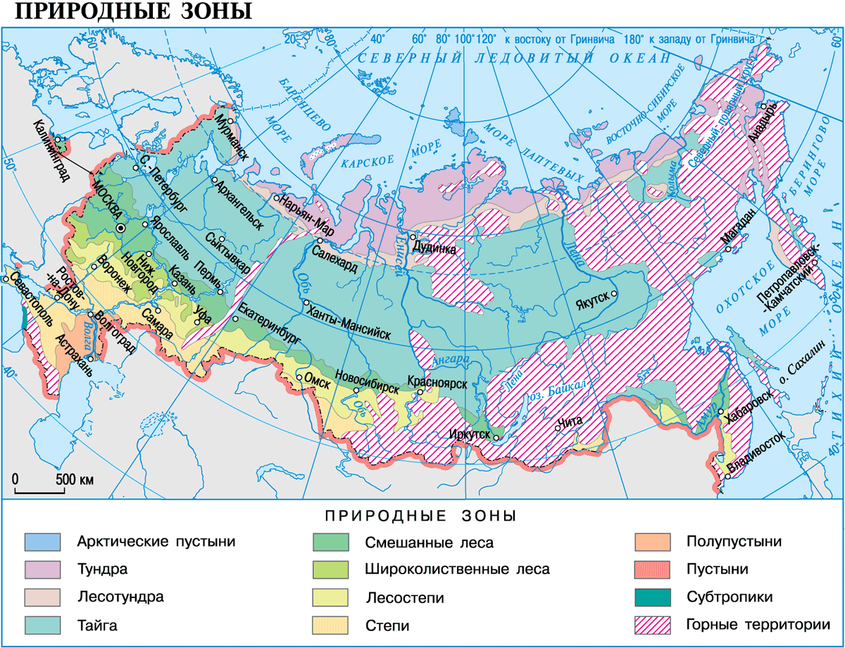 Описание карты природных зон мира