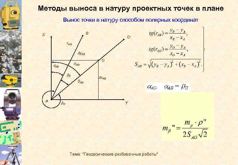 Геодезическая подготовка перенесения проекта планировки поселения в натуру. курсовая работа (т). геология. 2016-05-19