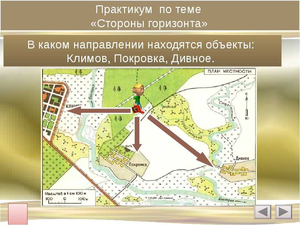 Ориентирование по плану местности в природе и в населенном