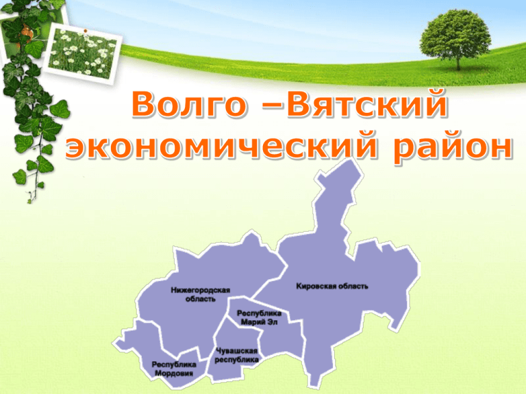 Характеристика волго-вятского экономического района