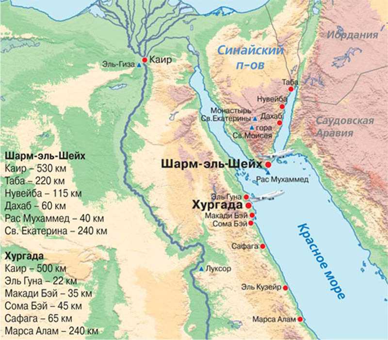 В какой части материка расположен египет