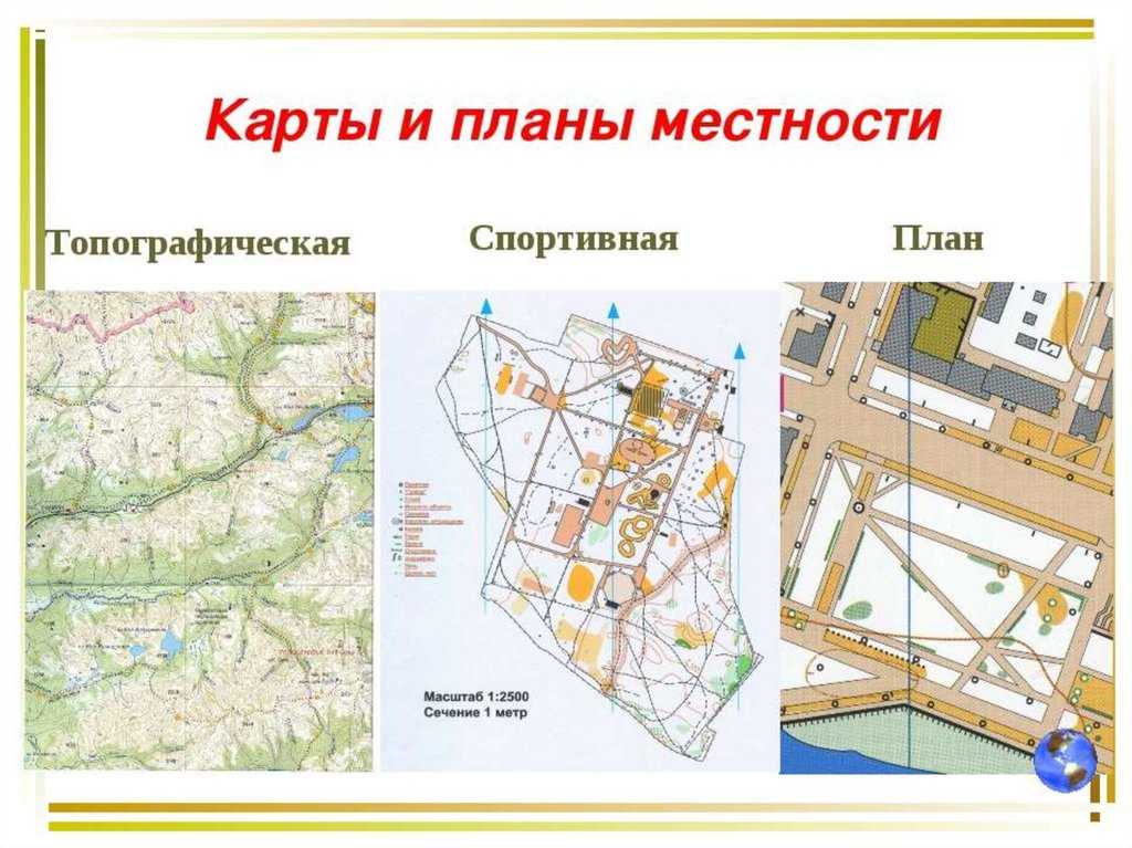 Топографическая карта схема с указанием границ