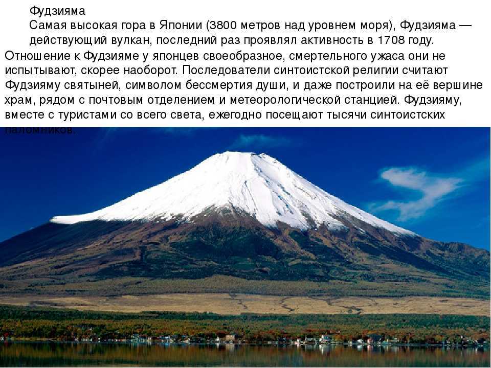 Вулкан фудзияма в японии
