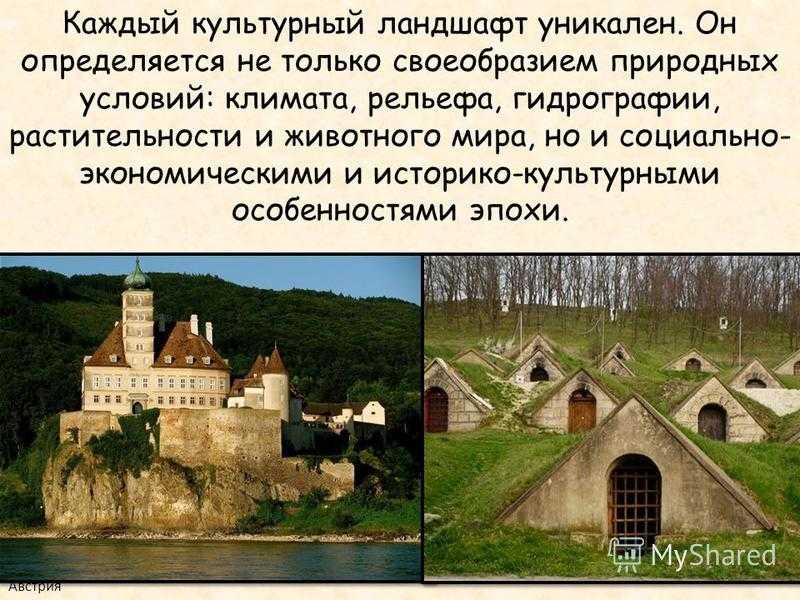 Культурные ландшафты: вид и понятие объектов с примерами