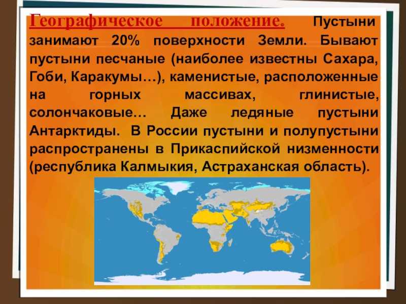 Пустыни и полупустыни — климат, животный мир и растительность, интересные факты