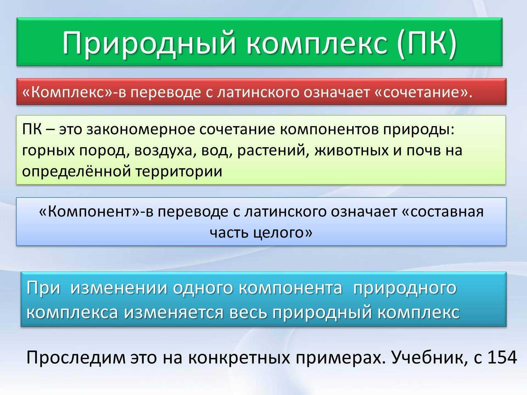 Природные комплексы это: понятие о природном комплексе