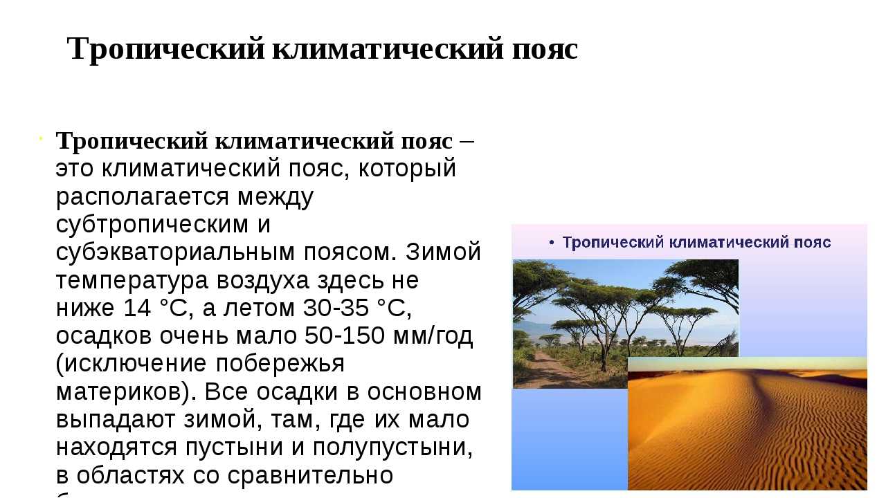 Климатические пояса земли тема по географии 7 класс