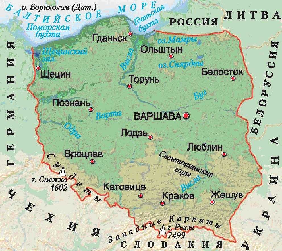 Польша - описание: карта польши, фото, валюта, язык, география, отзывы
