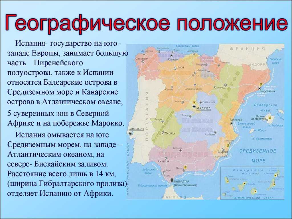 Место и роль в мировой экономике испании (экономико-географическое положение испании)