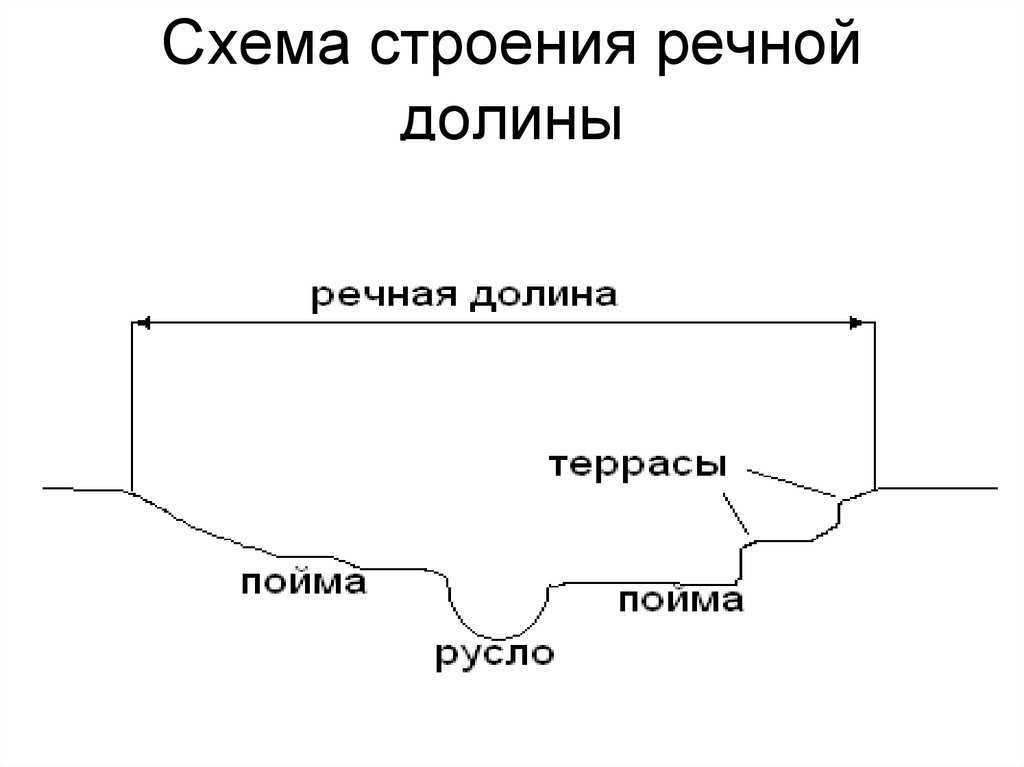 Речная долина: что это такое, описание, строение, как формируется, форма, рельеф, особенности