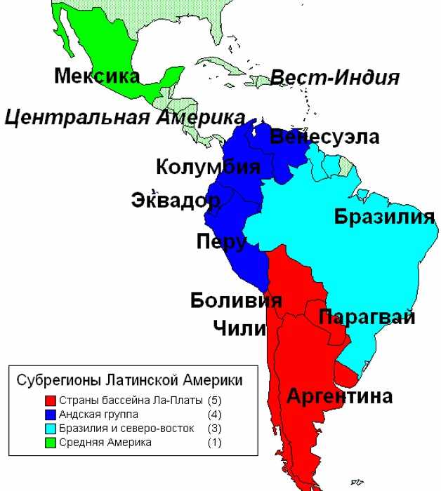 Страны латинской америки