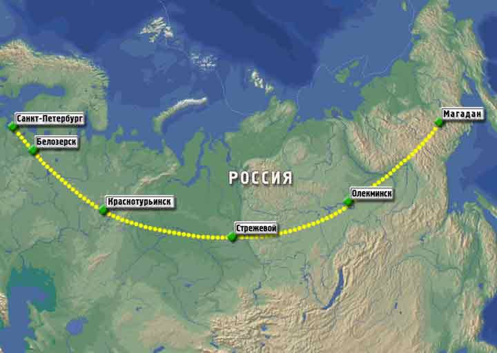 Высота магадана над морем