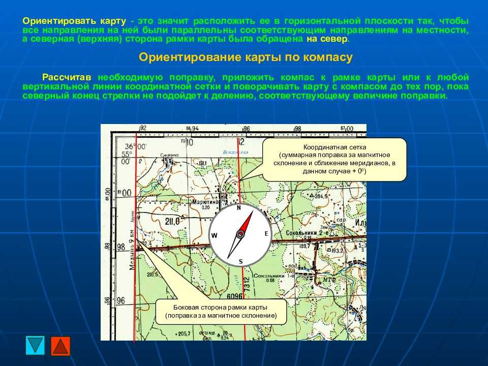 Градусная и прямоугольная сетки на топографических картах конспект
