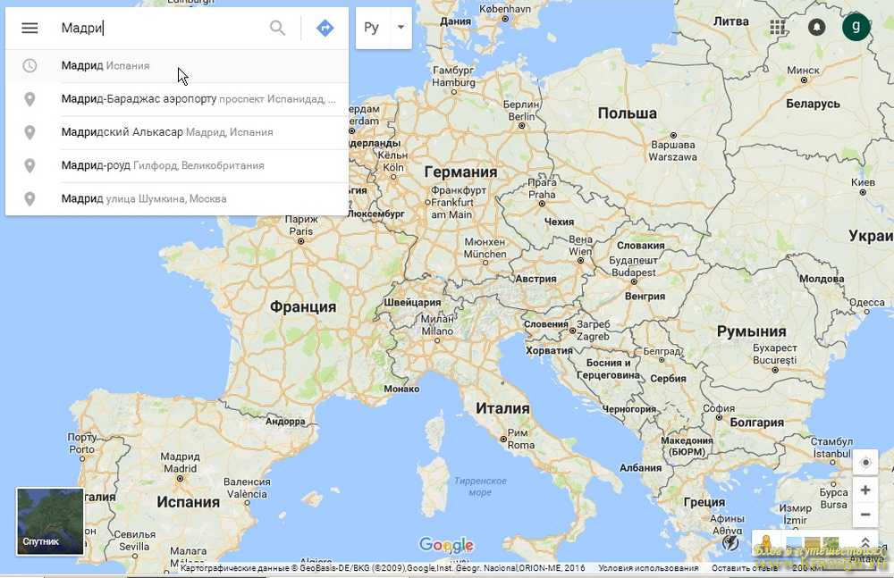 Географические координаты мадрида, испания