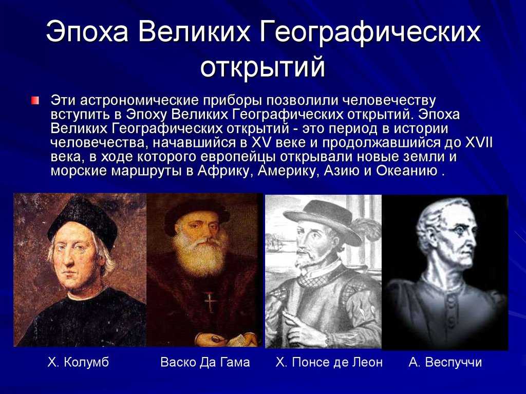 Великие географические открытия