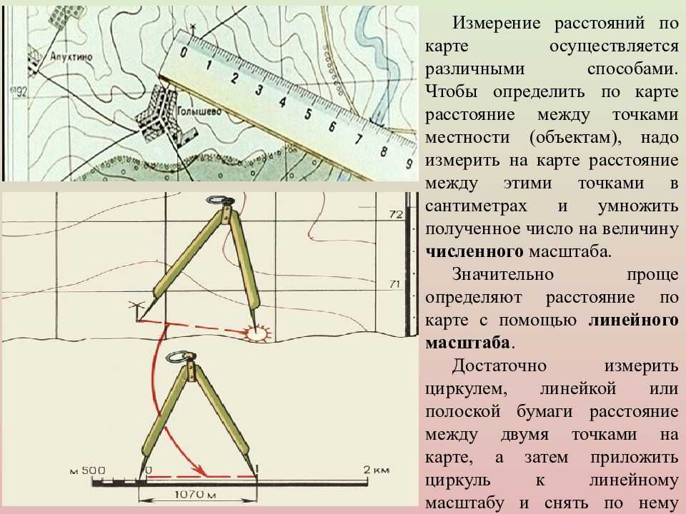 Карта посчитать расстояние от точки. Определение расстояния по карте. Измерения на местности. Способы измерения расстояний по карте. Определение расстояний по карте различными способами.