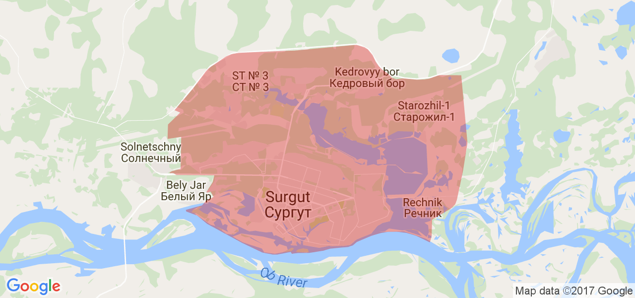 Г сургут карта россии