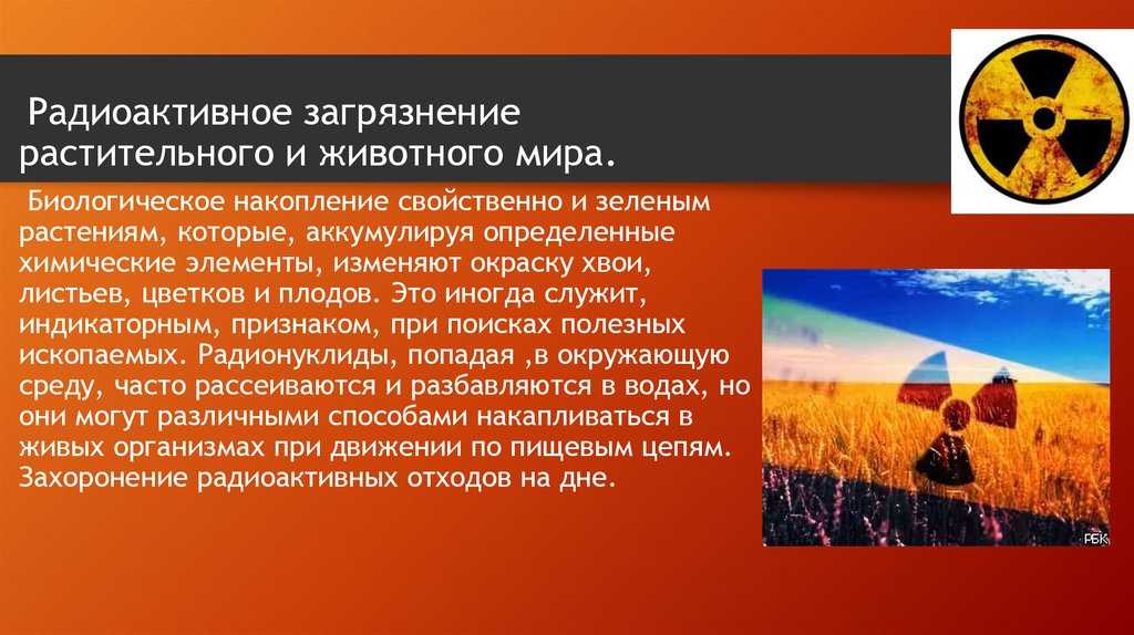 Радиоактивное загрязнение, методы борьбы и профилактики