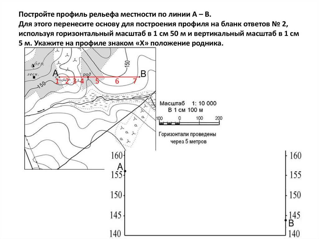 База знаний Построение профилей по картам необходимо при разнообразных исследованиях природных условий территории, для решения научных и практических