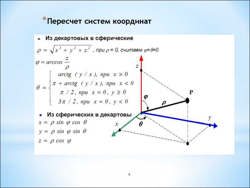 Как перевести из одной системы координат в другую