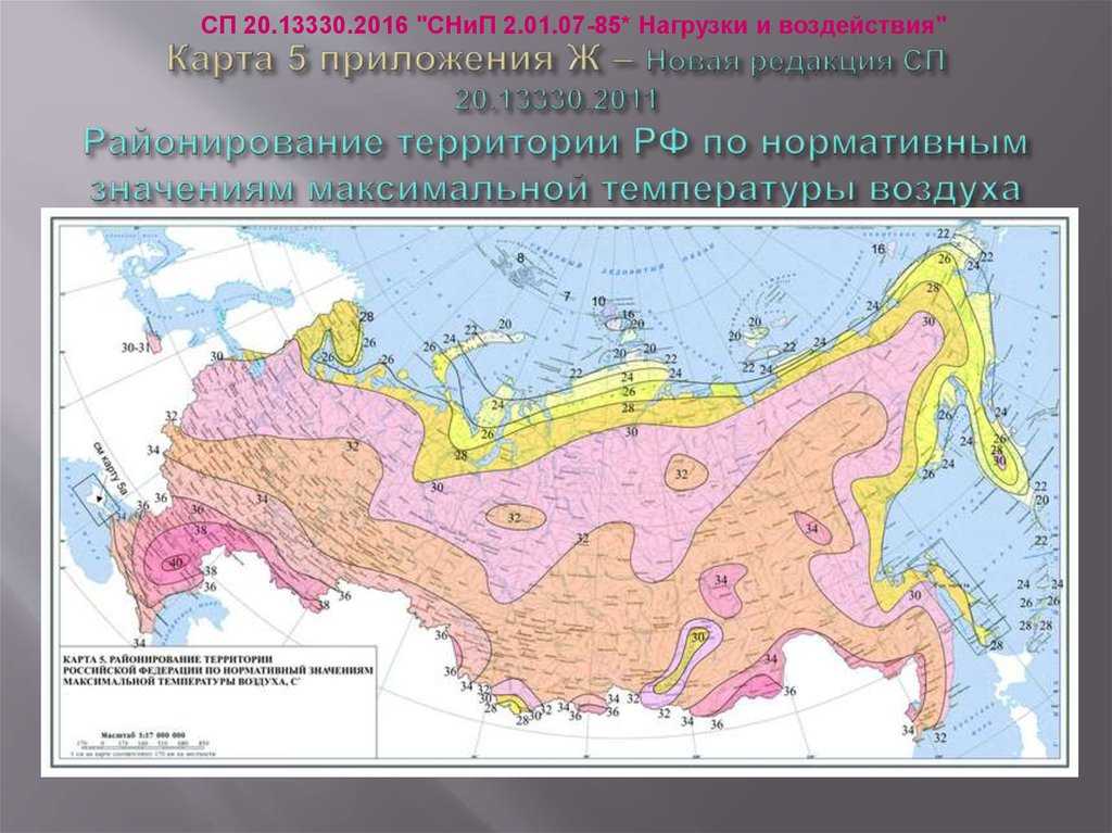 Карта и таблица снеговых нагрузок