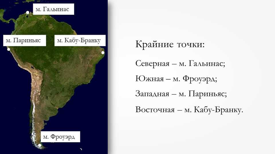 Конспект "южная америка: географическое положение и климат"