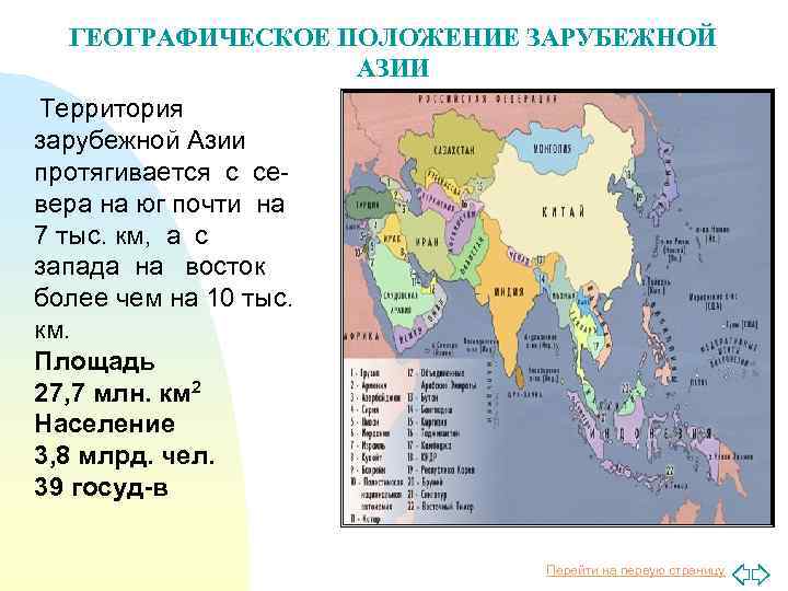 Субрегионы зарубежной азии. экономико-географическая характеристика - omck39