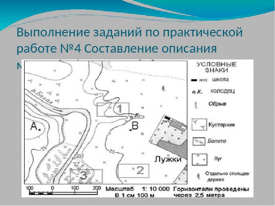 Схема местности пример. План местности. Составление плана местности. План местности география. Контурный план местности.