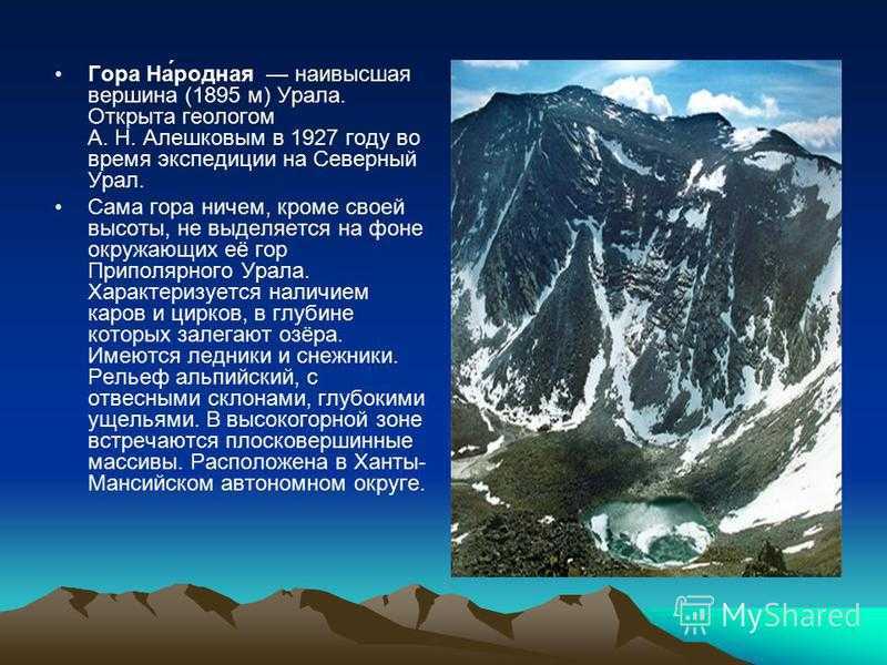 Географические координаты вершины народная - узнавалка.про