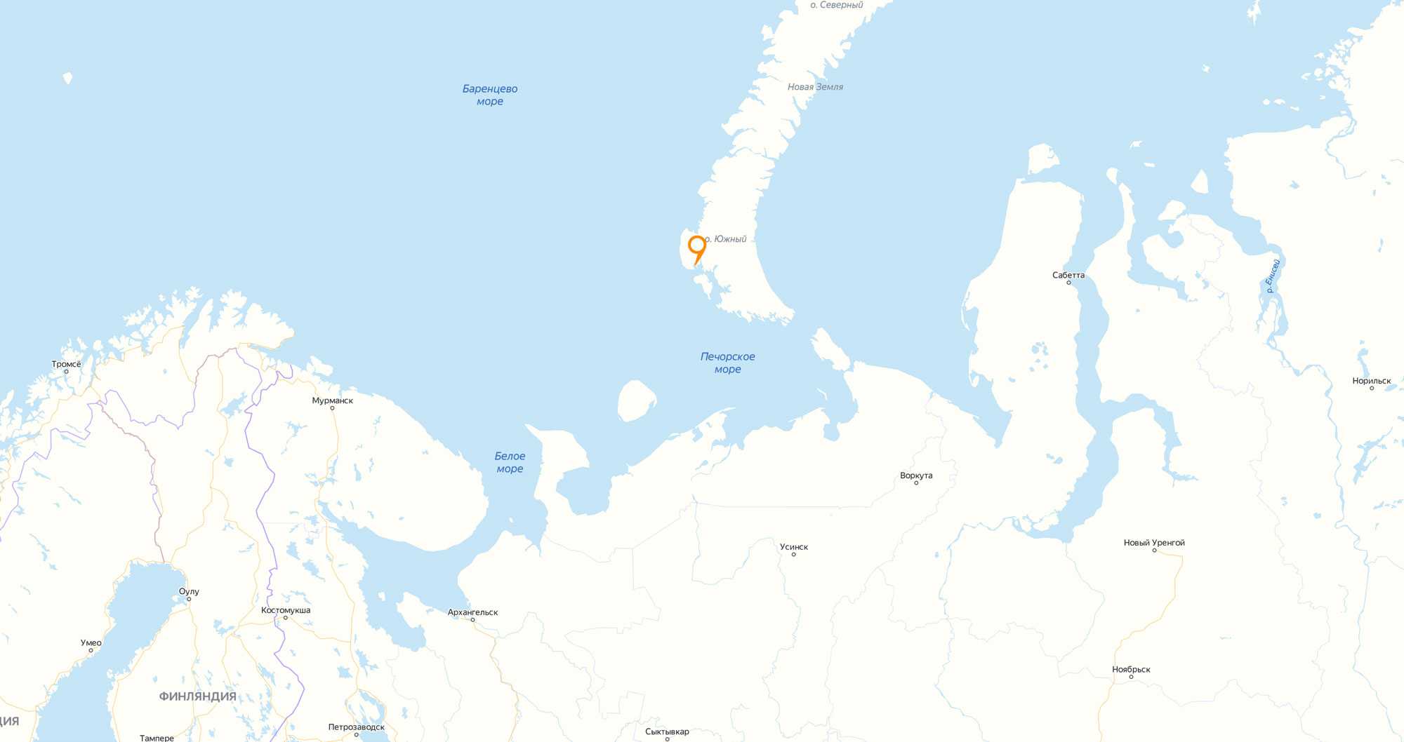 Физико-географическое положение новой земли