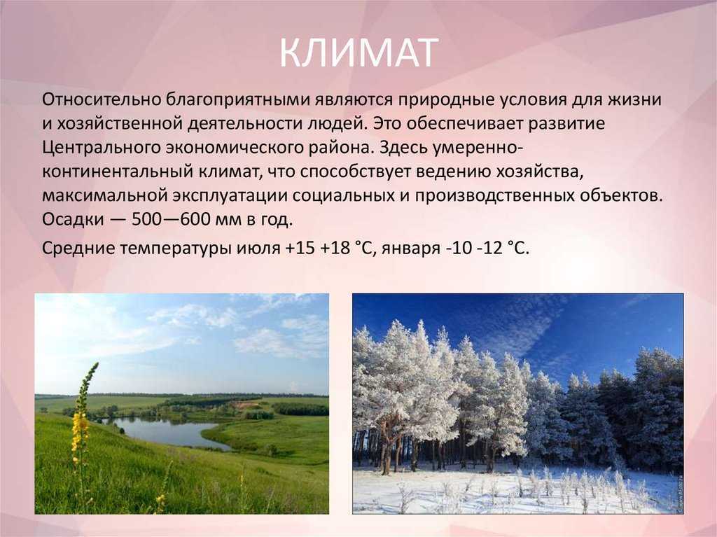 Физико-географическое положение центральной черноземной равнины