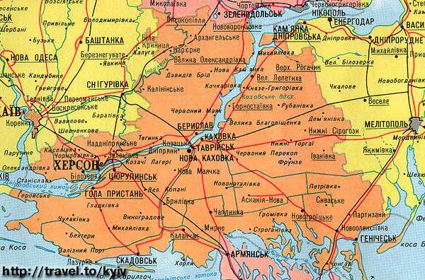 Карта херсонской области 2023 крупно с городами и поселками