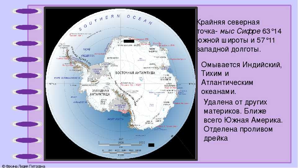 Найдите крайние точки антарктиды , определите их координаты и протяженность материка в градусах и ки - узнавалка.про