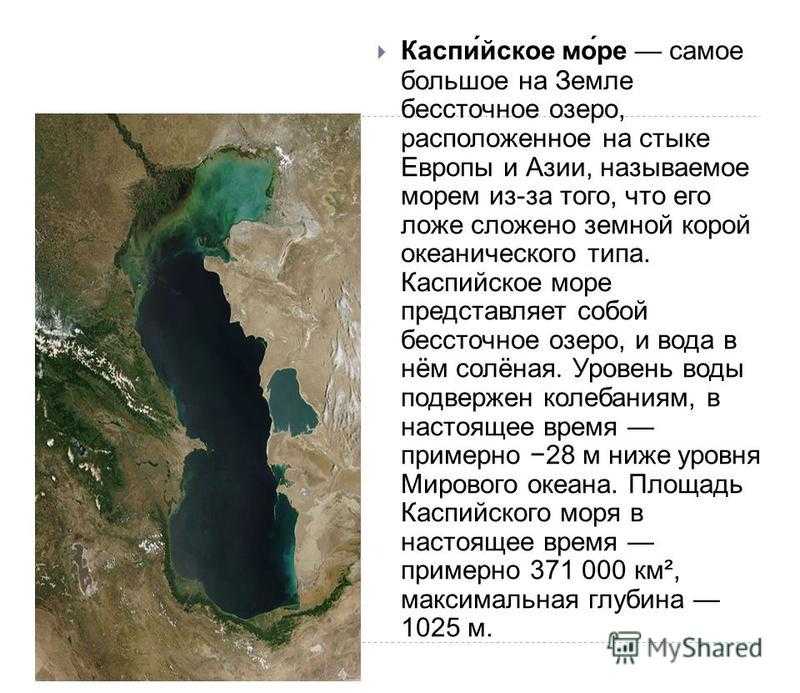 Каспийское море — энциклопедия «знание.вики»