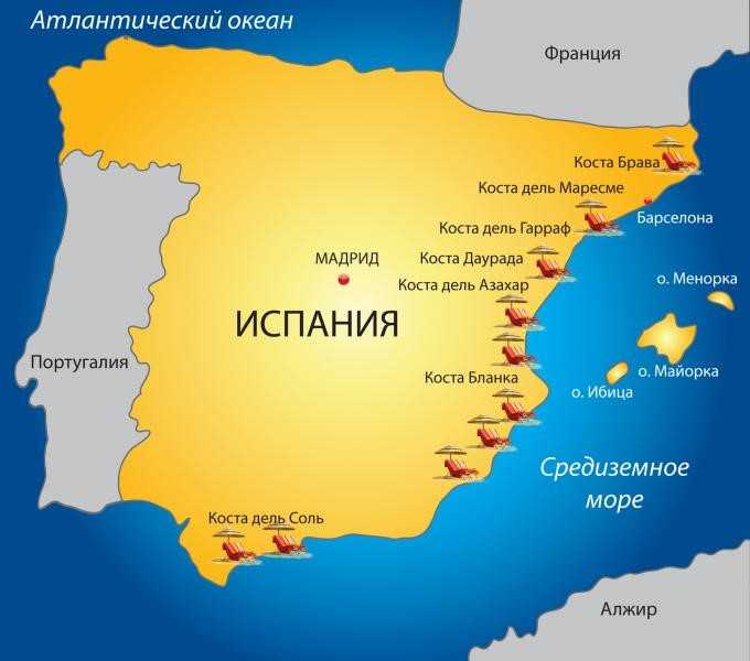 Пиренейский полуостров на карте мира, где находится, климат, государства