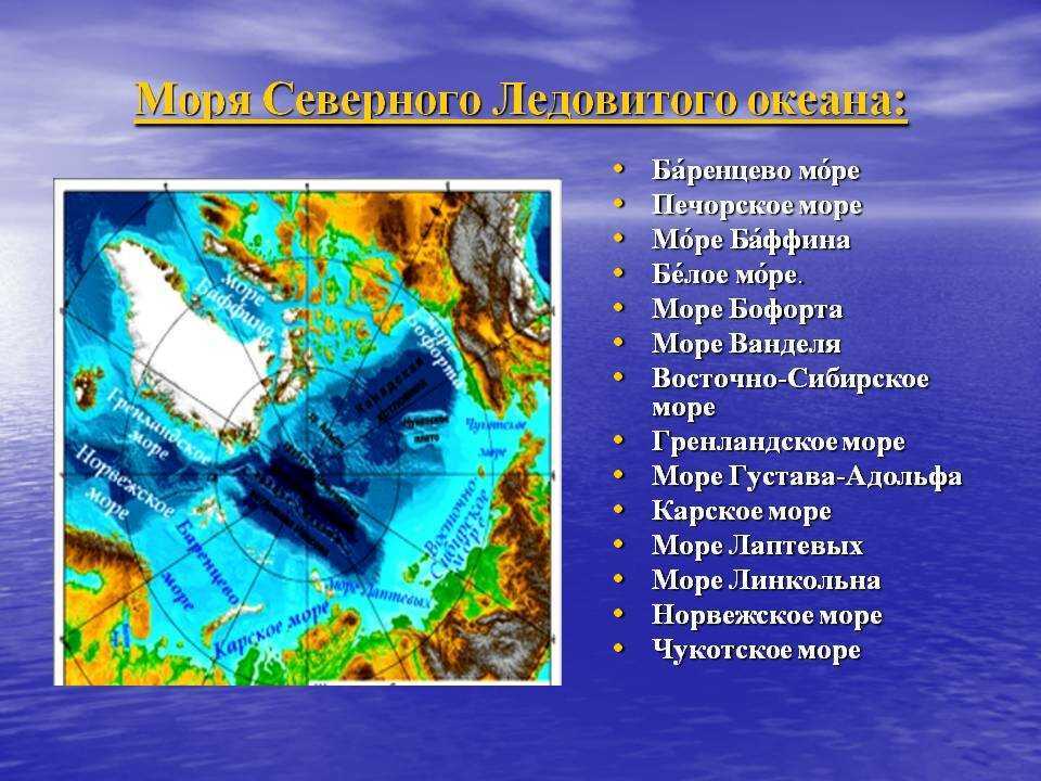 Моря СССР Баренцево море Основные физико-географические черты Среди арктических морей нашей страны оно занимает самое западное положение Это море имеет