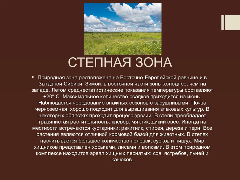 Особенности природы россии
