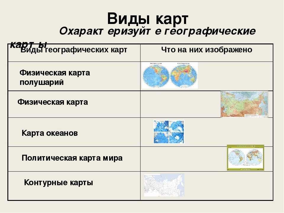 Тематические географические карты: виды и особенности