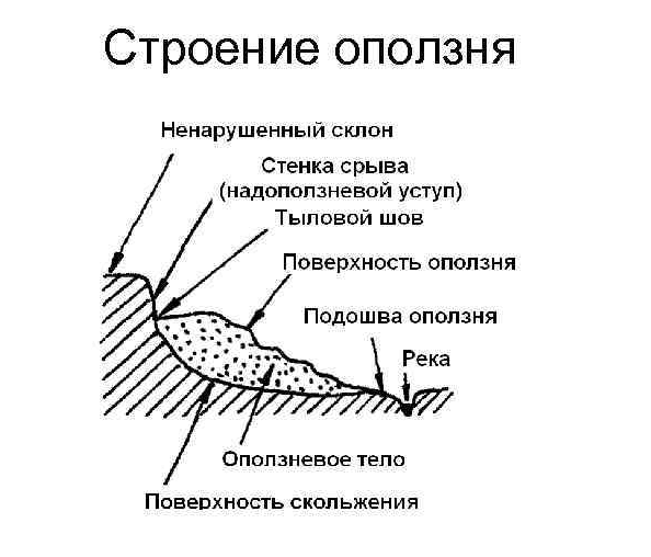 Экзогенные процессы: оползни – опасное явление в природе