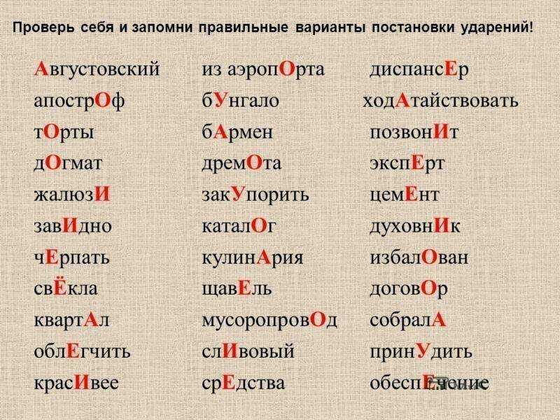 Запоминалки ударений в словах творог, каталог, свекла и других   | материнство - беременность, роды, питание, воспитание